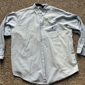 Ralph Lauren The Big Shirt Blue Cotton Long Sleeve Button Up